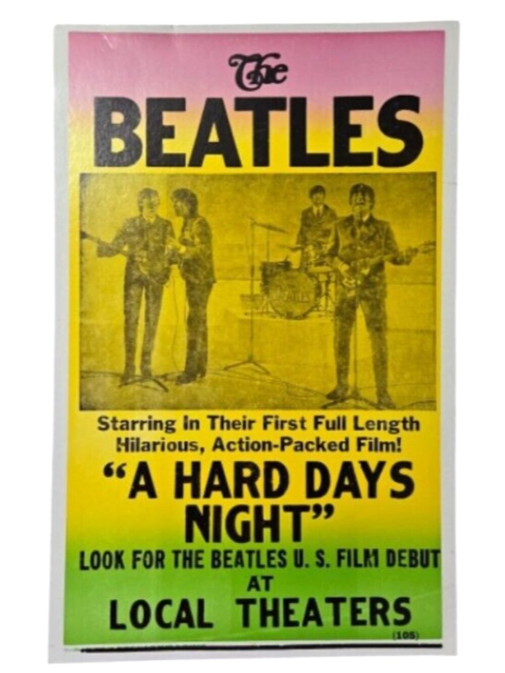 The Beatles A Hard Days Night Movie Poster Replica 14x22 Heavy Cardstock Print